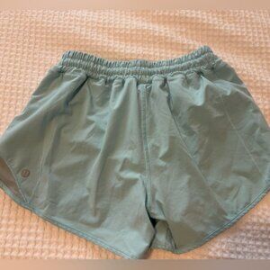 lululemon athletica light blue hotty hot shorts
